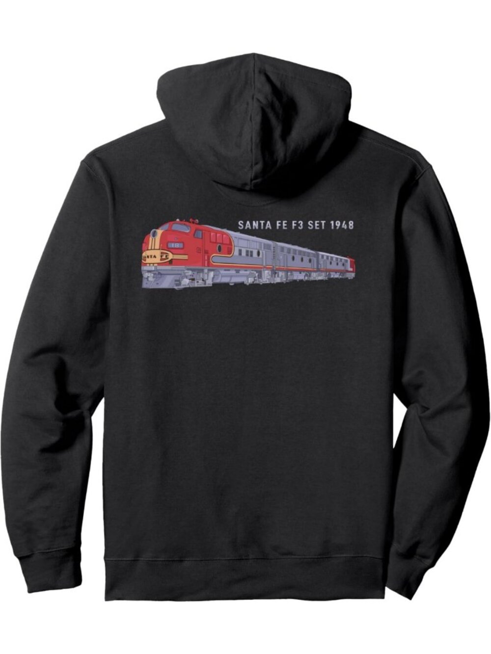 Santa Fe F3 Set 1948 Locomotive Train Rail Fan Pullover Hoodie